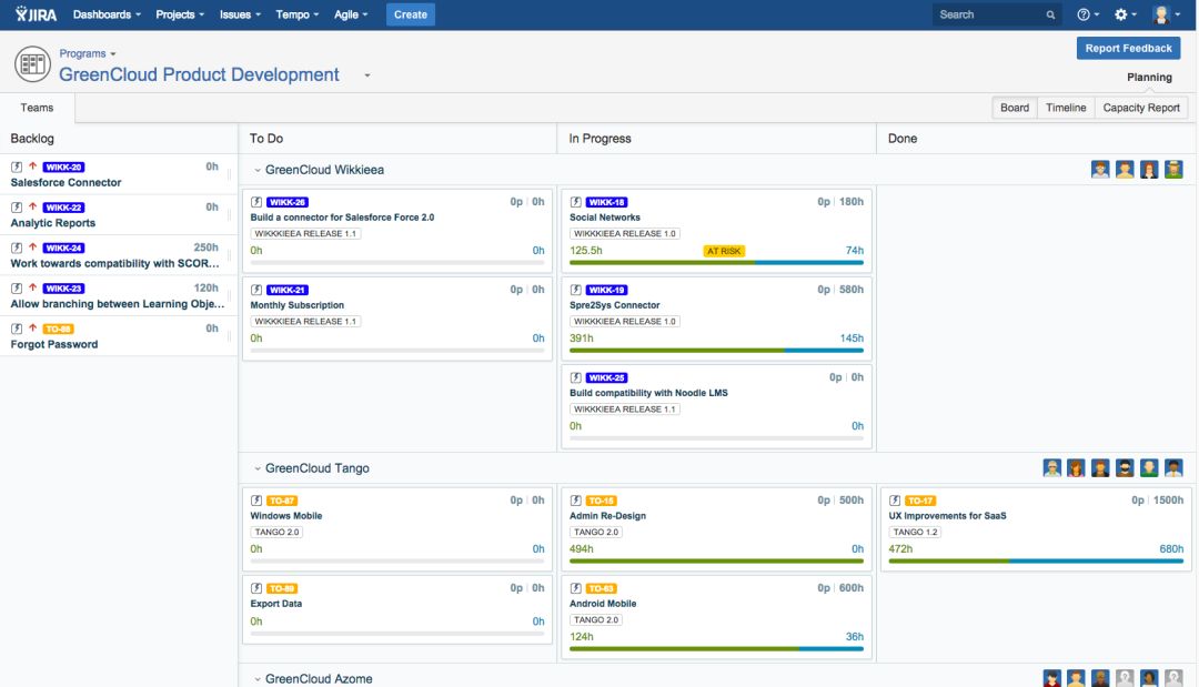 Jira 团队报告